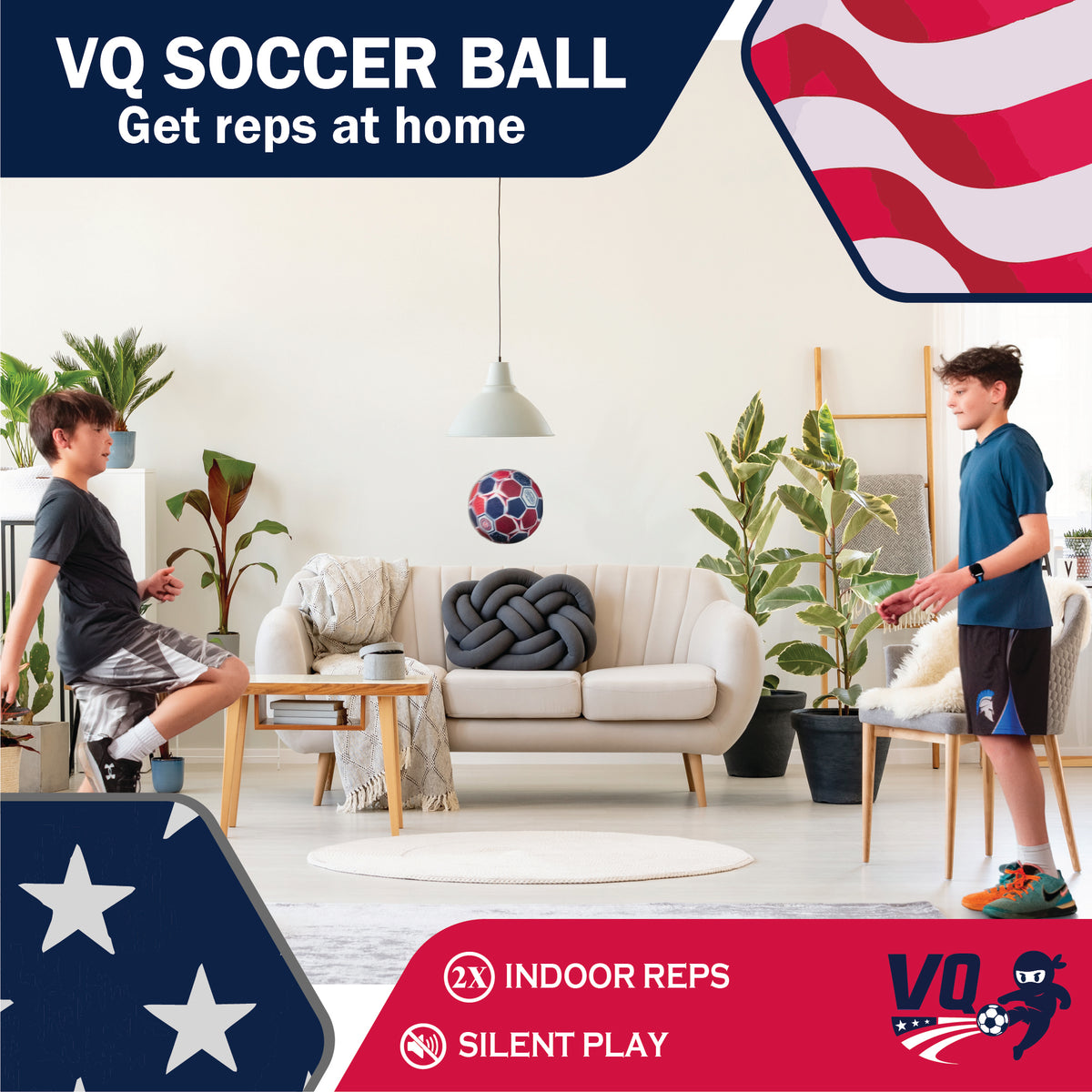 The Silent Soccer Ball for Indoor Training - Size 4 - White