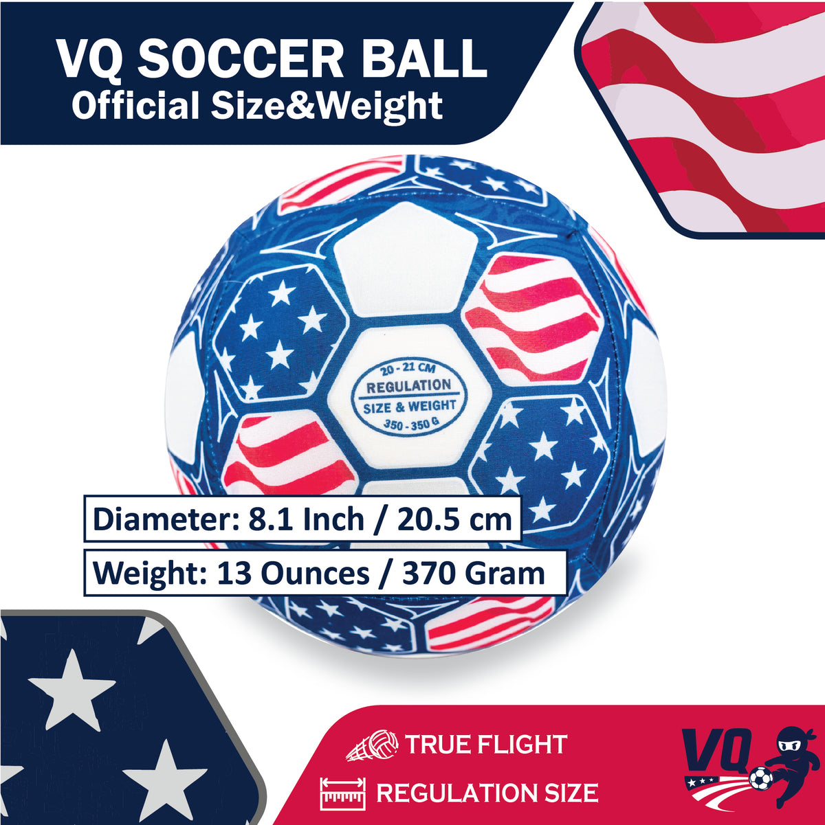 The Silent Soccer Ball for Indoor Training - Size 4 - Navy