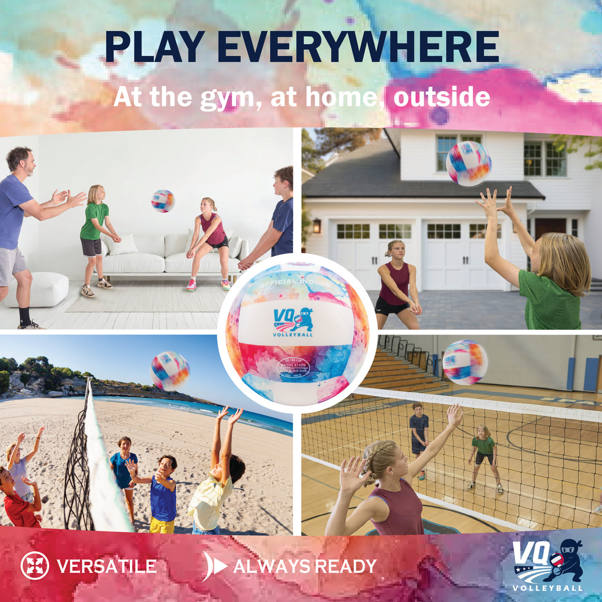 Volleyball 3-Pack Watercolor