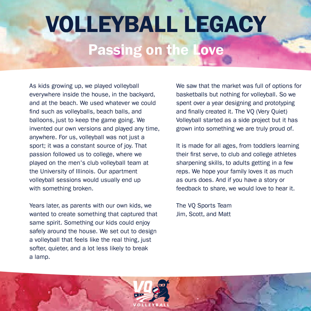 Volleyball 3-Pack Watercolor
