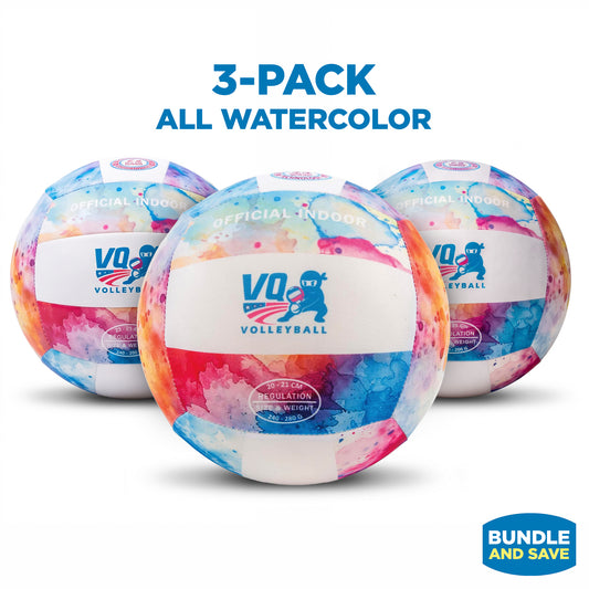 Volleyball 3-Pack Watercolor